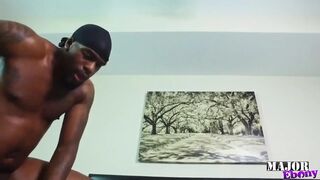 Freaky Ebony Honey Get Her Glasses Covered in Cum by Rome Major