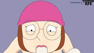 Family Stud Meg FULL MOVIE SCENE Riding CREAMPIE Crossover Rick and Morty