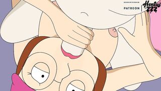 Family Stud Meg FULL MOVIE SCENE Riding CREAMPIE Crossover Rick and Morty