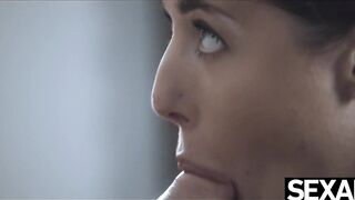 Watch charming girl suck and bang to intense multiple orgasms