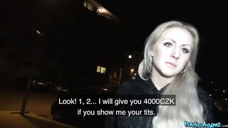 Her impressive tits covered in my jizz - Public Agent