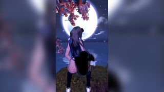 puppy angel dancing in the moonlight