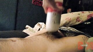 Long Tenga play makes my big cock cum hard!