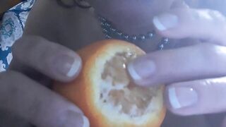 Pussy eating orange