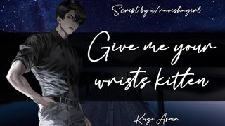 Give me your wrists, kitten (Erotic ASMR Fingering & Liking Audio for Female)