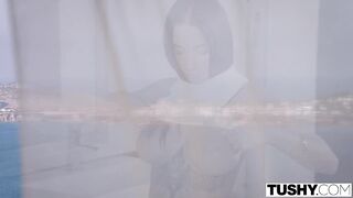 TUSHY Hot College Student Liya Silver Has first Anal