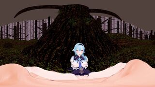 [VR 360 4K] Eula Genshin licking breasts