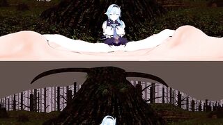 [VR 360 4K] Eula Genshin licking breasts