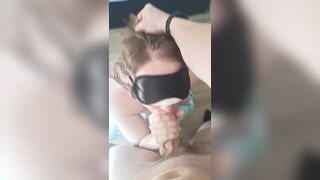 Curvy German Girlfriend gives Fellatio with Sperm flow (POV)