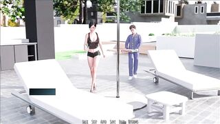 Stepsister Seduce Her Stepbro While Eating Pizza Near Pool Showing Her Boobs And Snatch