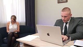 Strict Boss Sam Garro Punishes Secretary Ashby Winter Hard for Messed Up Report & Wrong Coffee