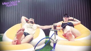 Lick Feet of Alpha Couple, Get Dose of Humiliations and Cum After Cum Countdown