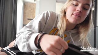 Cute Nerd Student Gives Her Pussy For Creampie