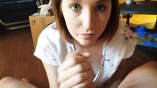 I drink daddy's cum after sucking his penis