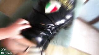 Glossy Nickelson Downjacket POV. Doggy, Deepthroat and Double Cum on My Jacket