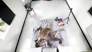 two lesbian beauties suck each other off and screw in front of me, I bang 'em both.