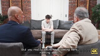 DADDY4K. A Young Hotty tries Sex with two Chaps for the first time