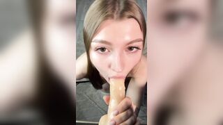 first Person Blowjob On My Knees Looking Up at YOU