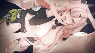 【Zenless Zone Zero Nicole Demara】group-sex 3D Hentai Animation.(Fingering,handjob,fellatio,sex)