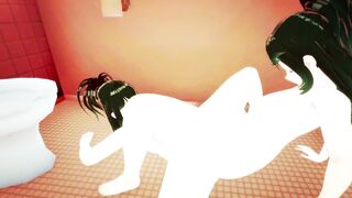 HMV - lesbians -MILF-DOM-restroom