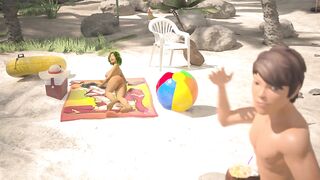 3DGSPOT - Oily Playgirl Gets Her Cunt Pounded At The Beach! 3D ANIMATION!