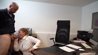 Big Booty Secretary MILF Jeny White Gets Double Penetrated in 3some with two Guys