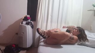 two LATINAS MASTURBATING AND SHOWING THEIR TITS AND VAGINA.