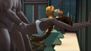 Ebony slut works the night shift