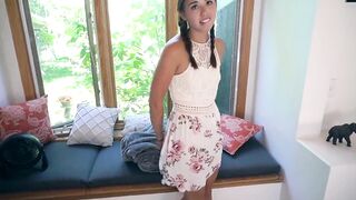 Naughty babysitter caught red-handed