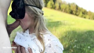 outdoor aktion with sexy blonde step sister with hard sex and big spunk fountain