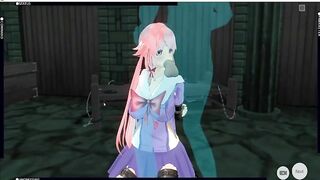 [CM3D2] The Future Diary comics - Yuno Gasai throat screwed