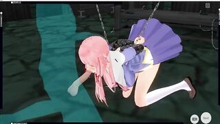 [CM3D2] The Future Diary comics - Yuno Gasai throat screwed