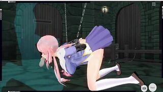 [CM3D2] The Future Diary comics - Yuno Gasai throat screwed