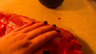 Rubbing you like a piece of meat hop eyou like my touch