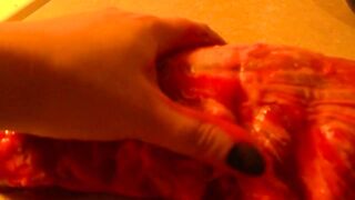 Rubbing you like a piece of meat hop eyou like my touch