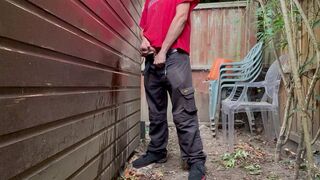 Desperation piddle behind my shed