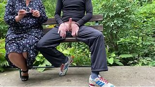 Curvy Stepmom made me cum in a wang rubber on the street