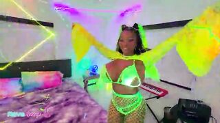 Ebony Girl Tia Maria Gets Her Gigantic Breasts Covered With Cum!