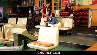 Armani Is Impressed by Parker's Dick and Lets Him Use Her Twat While Bowling with Her Stepdaughter