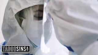 Couple Reunite After Quarantine and Screw Through Their Protective Gear