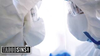 Couple Reunite After Quarantine and Screw Through Their Protective Gear