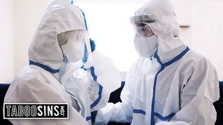 Couple Reunite After Quarantine and Screw Through Their Protective Gear