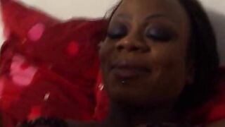 Flawless Ebony French Chick Eating Cum After Flawless Blowjob-job