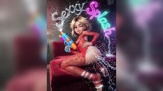 Club Gal Spreads Oiled Ass in Pink Lingerie - POV View.