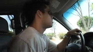 Older Creep Persuades two Sexy Blondes to Suck Him Dry