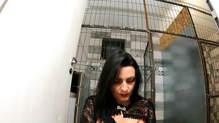 Caged MILF Dance. Red Lingerie, Bodystocking and Bar Grinding Tease