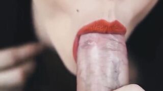 Collection of cum shots in the mouth of young strumpets. A lot of sperm
