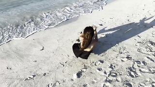 Hawt Monika Fox In Black Bodysuit On Beach