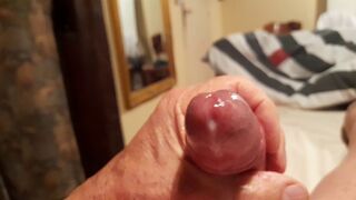 Just taking a few minutes to wank my schlong and make him squirt his cum.