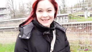German Scout - Tiny German Redhead Girl Lizzy Rose Pickup for Casting Bang